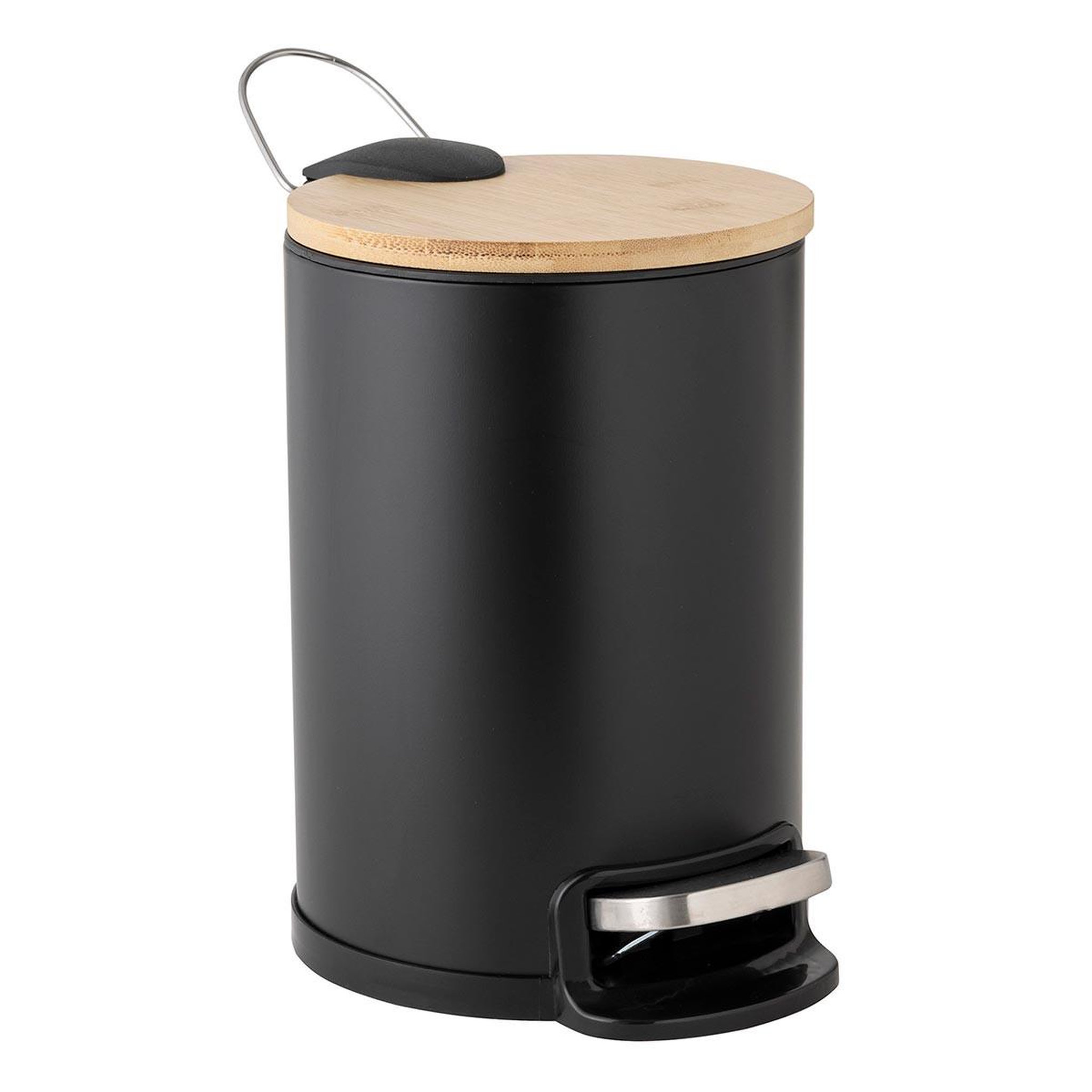 Douceur d'Intérieur Poubelle de salle de bain  mobelle  3l noir