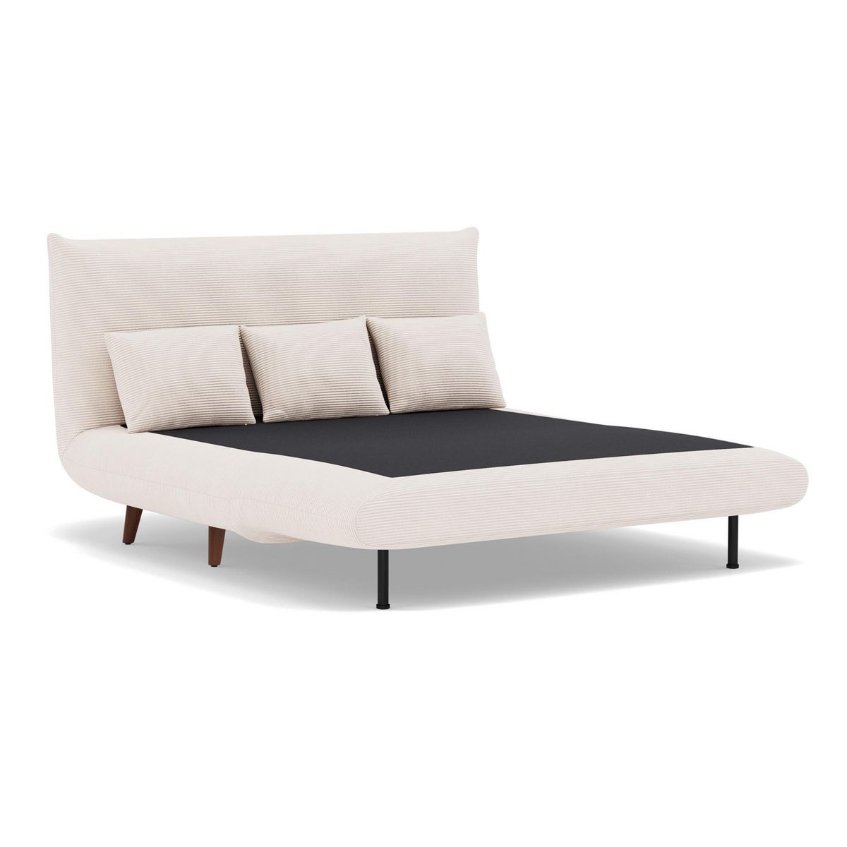 BEST MOBILIER Lumi - banquette convertible clic-clac 2 places en velours côtelé