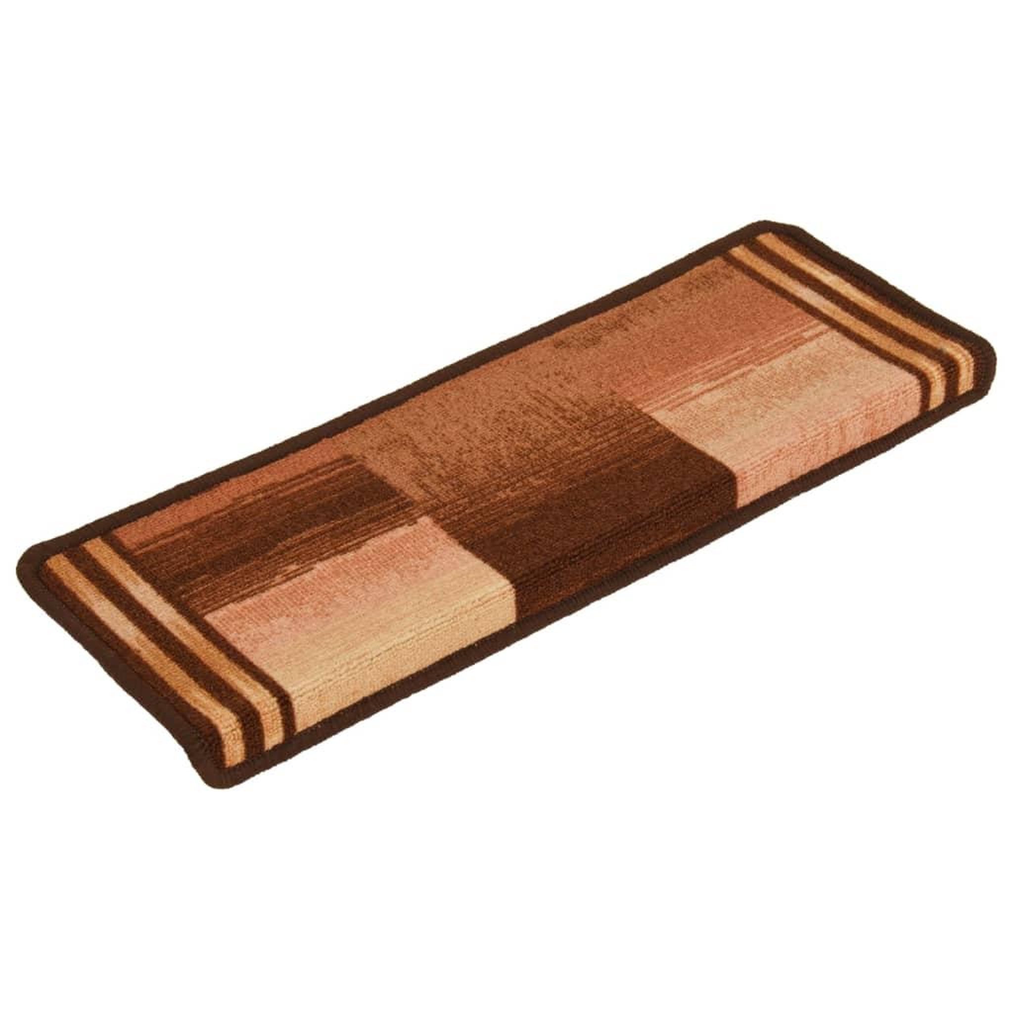 Voir la diapositive 3 : VIDAXL Tapis d'escalier autoadhesifs 10 pcs 65x21x4 cm Marron