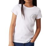 CALVIN KLEIN JEANS T shirt  Fille Calvin Klein Jeans Signage. Coloris disponibles : Blanc