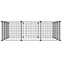 Voir la diapositive 5 : VIDAXL Cage animaux de compagnie a 12 panneaux et porte Noir 35x35 cm