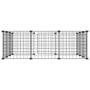 Voir la diapositive 5 : VIDAXL Cage animaux de compagnie a 12 panneaux et porte Noir 35x35 cm