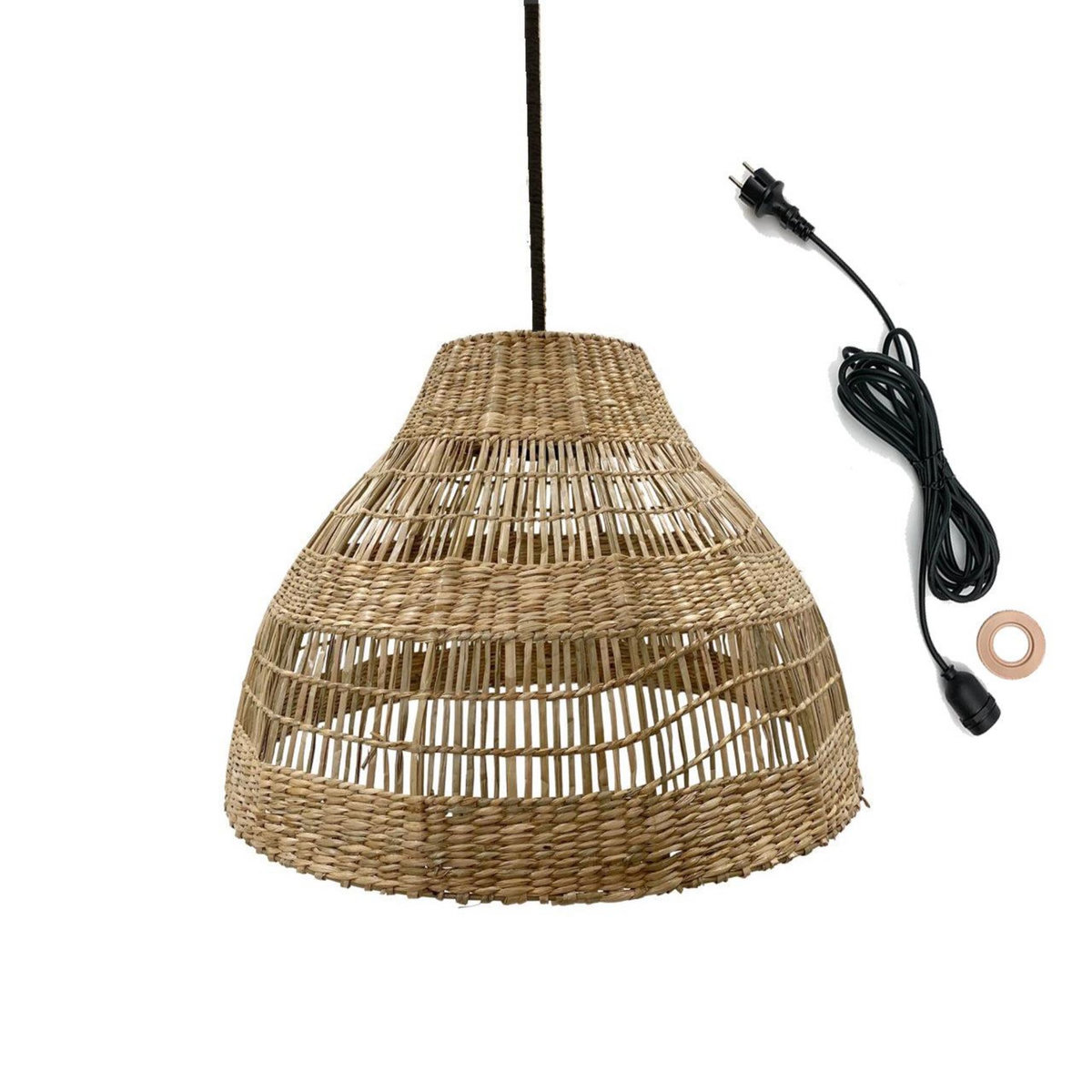 Lumisky Suspension d'extérieur avec cable MERIDA Beige Corde H34cm