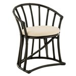 Paris Prix Chaise Rotin & Coussin  Howard  70cm Noir