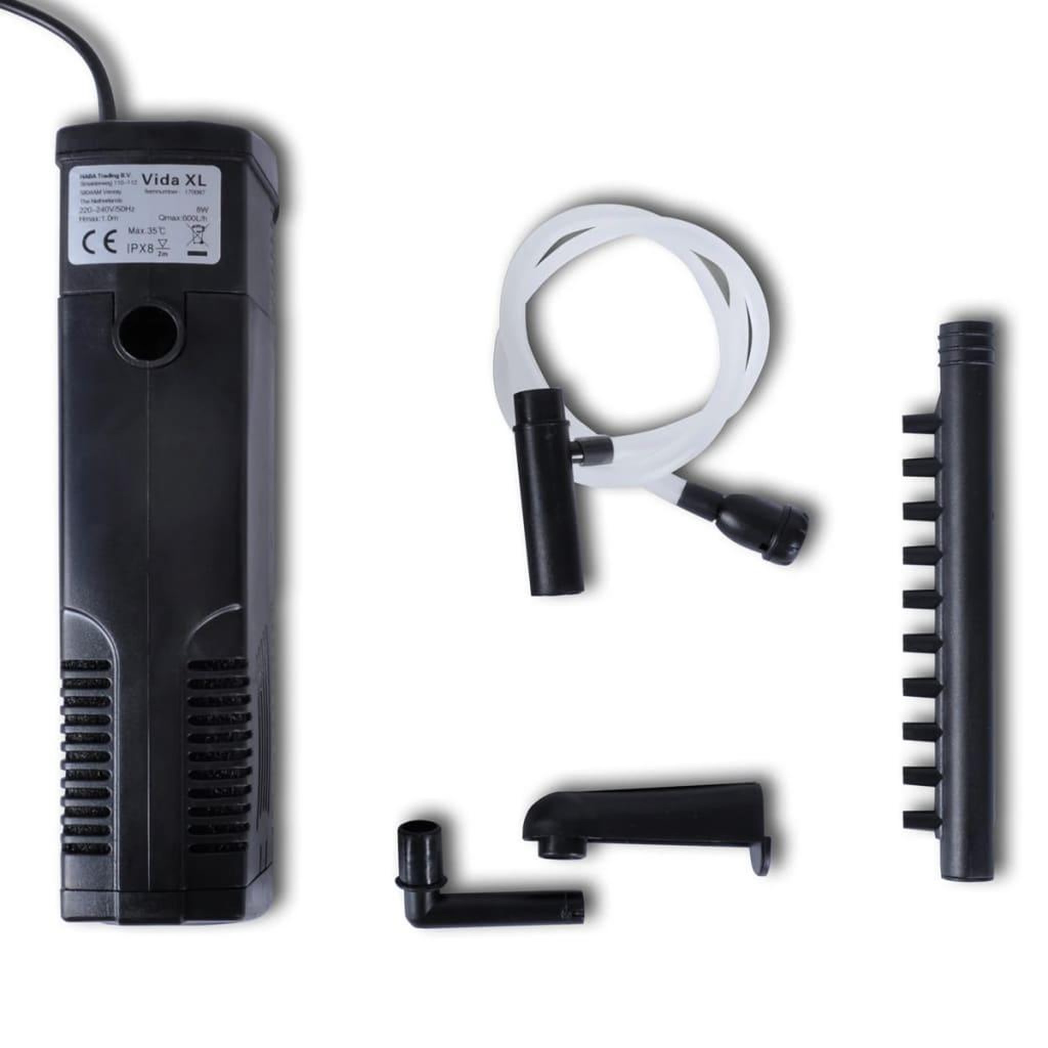 Voir la diapositive 4 : VIDAXL Pompe de filtration d'aquarium avec charbon actif 600 l/h