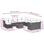 Voir la diapositive 6 : VIDAXL Salon de jardin et coussins 12 pcs melange beige resine tressee