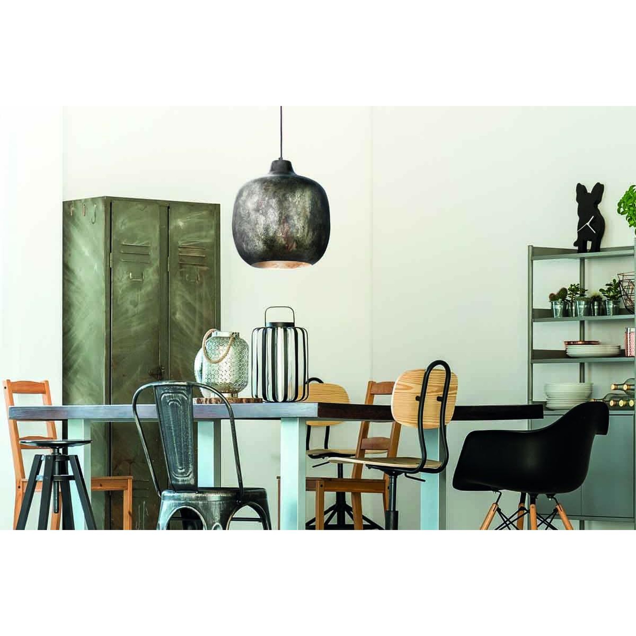Voir la diapositive 6 : Paris Prix Lampe Suspension Vintage  Salyer  43cm Or