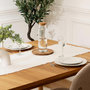 Voir la diapositive 3 : SECRET DE GOURMET Chemin de Table  Maha  38x140cm Blanc