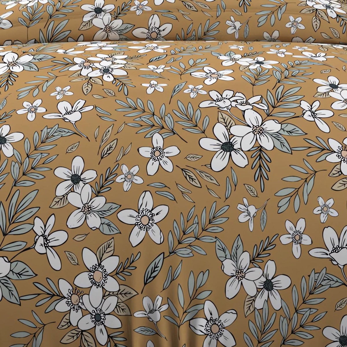 SOLEIL D'OCRE Parure housse de couette en coton 57 fils MANON, par Soleil d'ocre