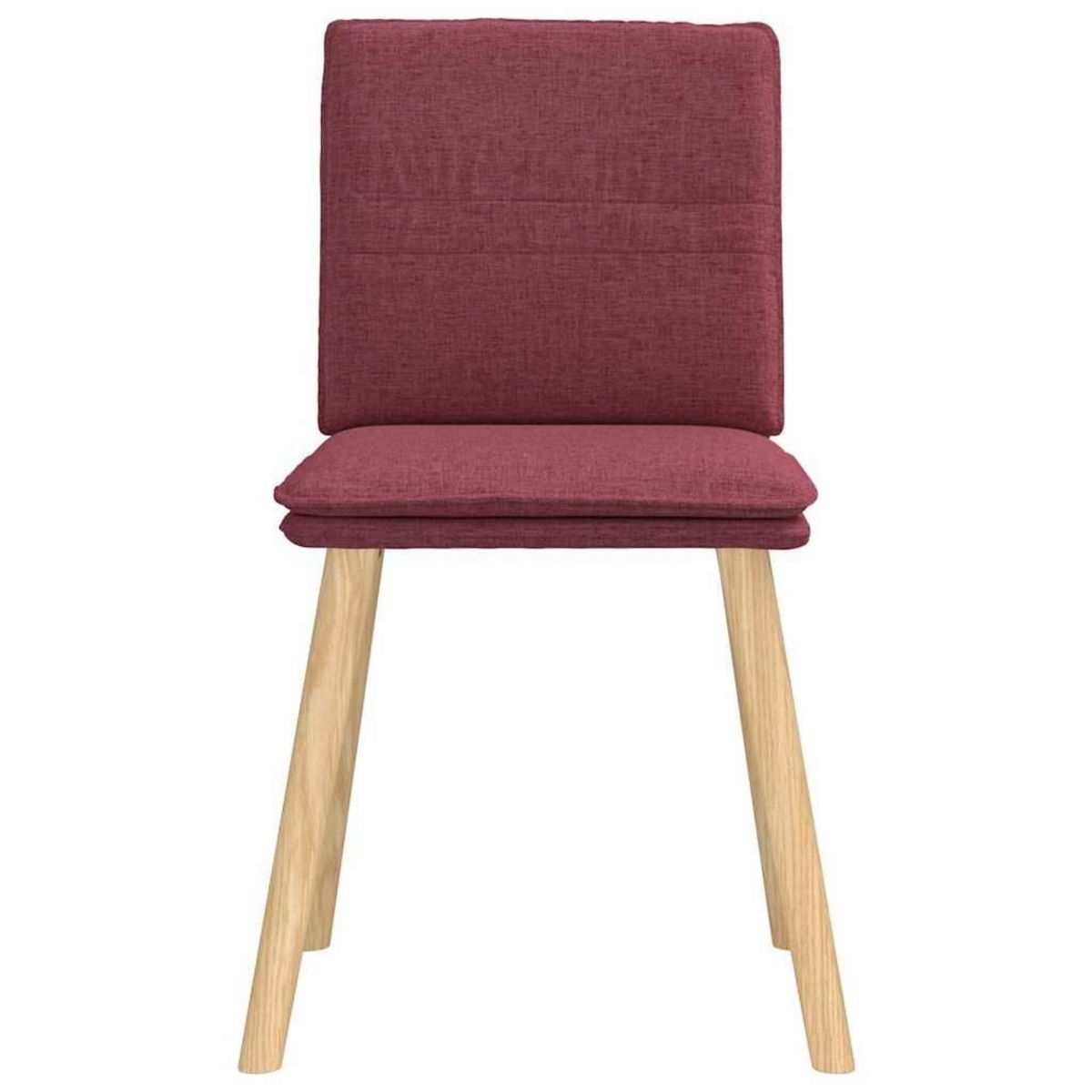 VIDAXL Chaises a manger lot de 6 rouge bordeaux tissu