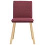 Voir la diapositive 4 : VIDAXL Chaises a manger lot de 6 rouge bordeaux tissu