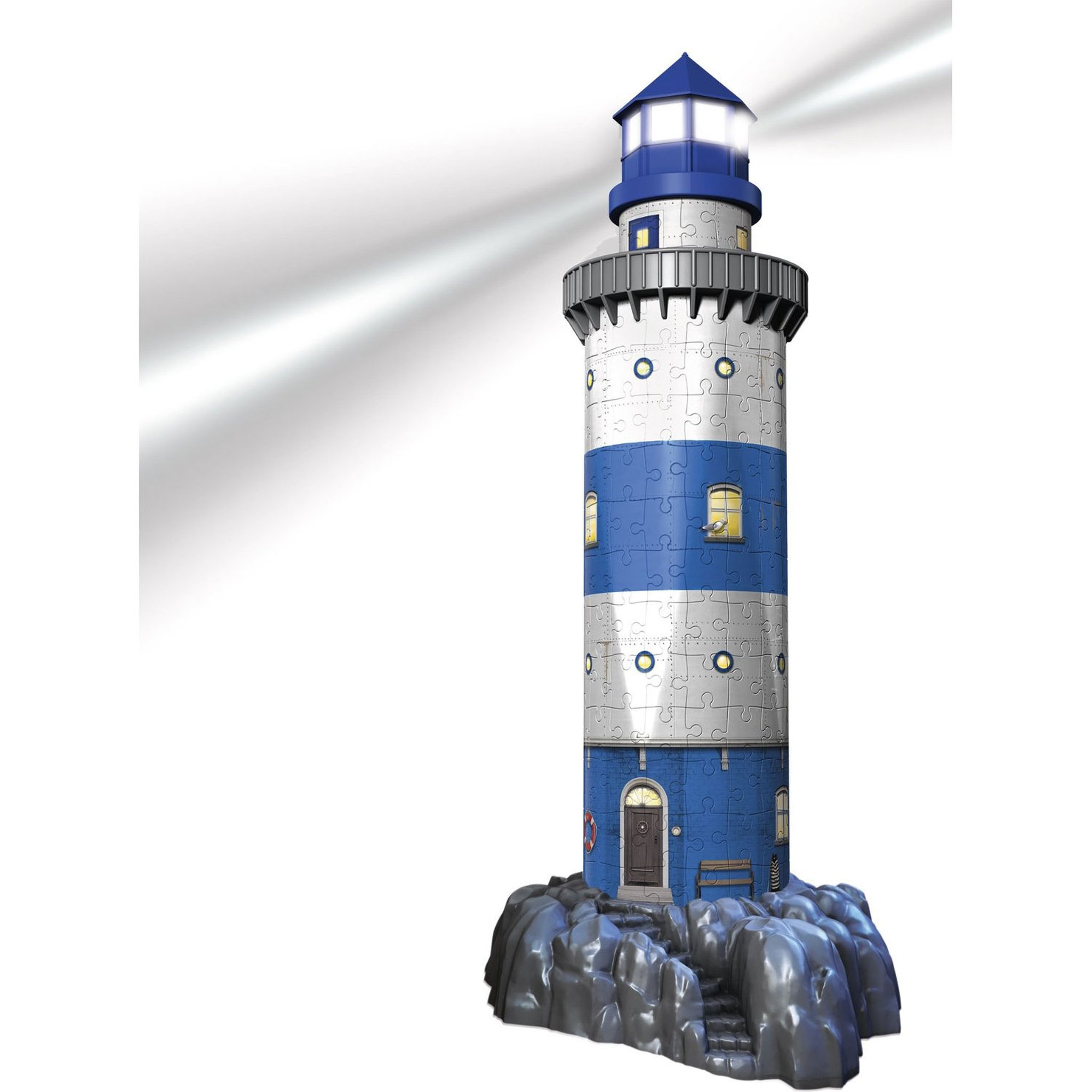Voir la diapositive 1 : RAVENSBURGER Puzzle 3D Architecture 216 pièces : Phare Night Edition