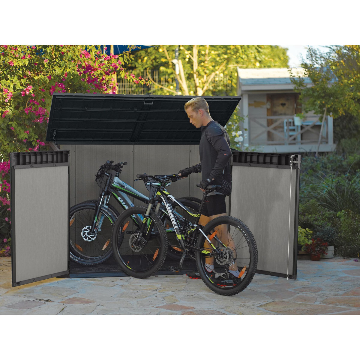 KETER Coffre de rangement jardin résine - 2100L - Gris - HOBBS