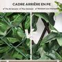Voir la diapositive 6 : OUTSUNNY Haie Artificielle Brise-Vue décoration Rouleau 3L x 1H m Feuillage hêtre réaliste Anti-UV, feuilles en soie, Vert foncé