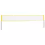 VIDAXL Filet de badminton jaune et noir 600x155 cm tissu PE