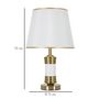 Voir la diapositive 6 : Paris Prix Lampe à Poser en Métal  Whity  52cm Blanc & Or