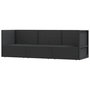 Voir la diapositive 3 : VIDAXL Salon de jardin 3 pcs avec coussins Noir Resine tressee