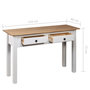 Voir la diapositive 6 : VIDAXL Table console Blanc 110x40x72 cm Pin solide Gamme Panama