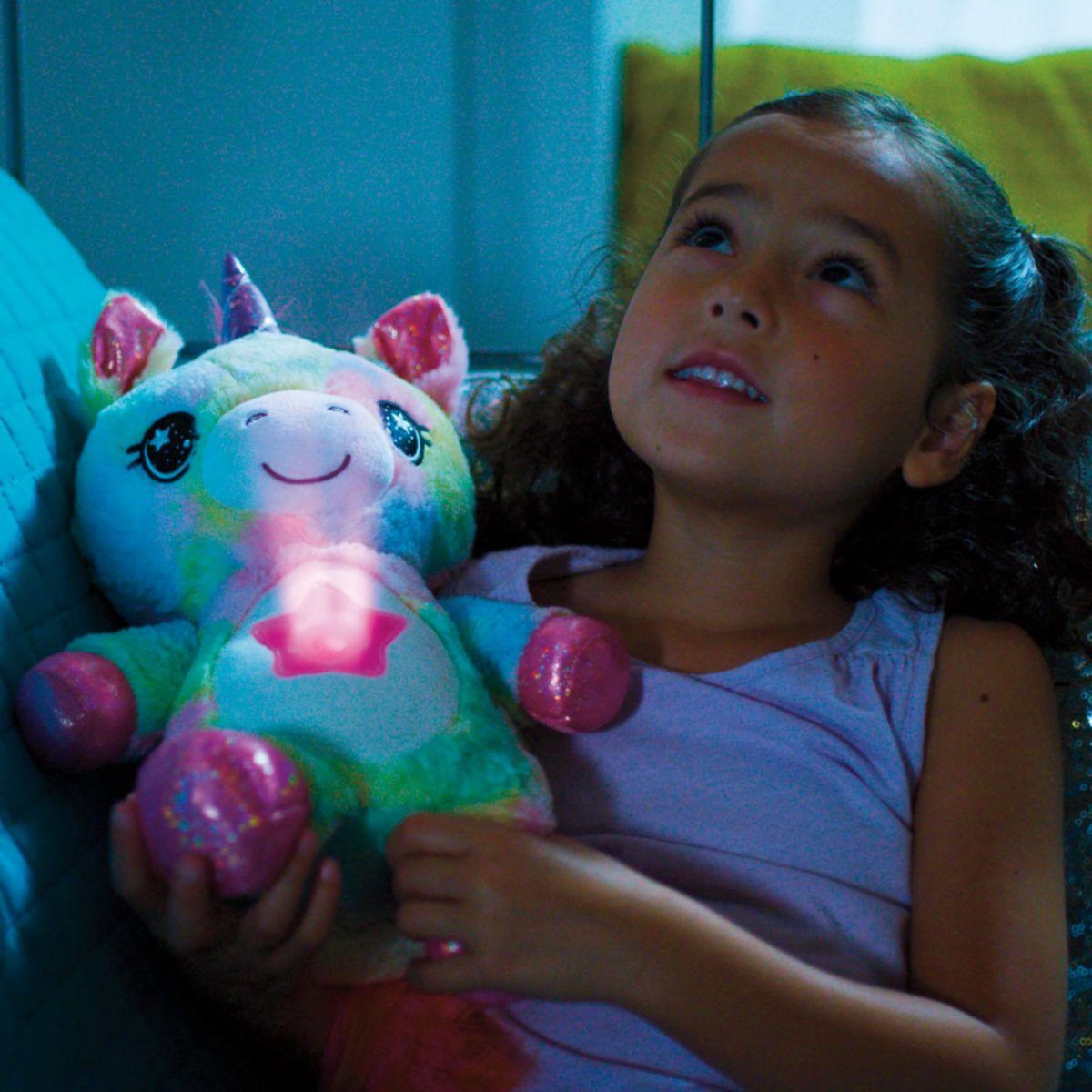 STARBELLY Peluche veilleuse licorne multicolore