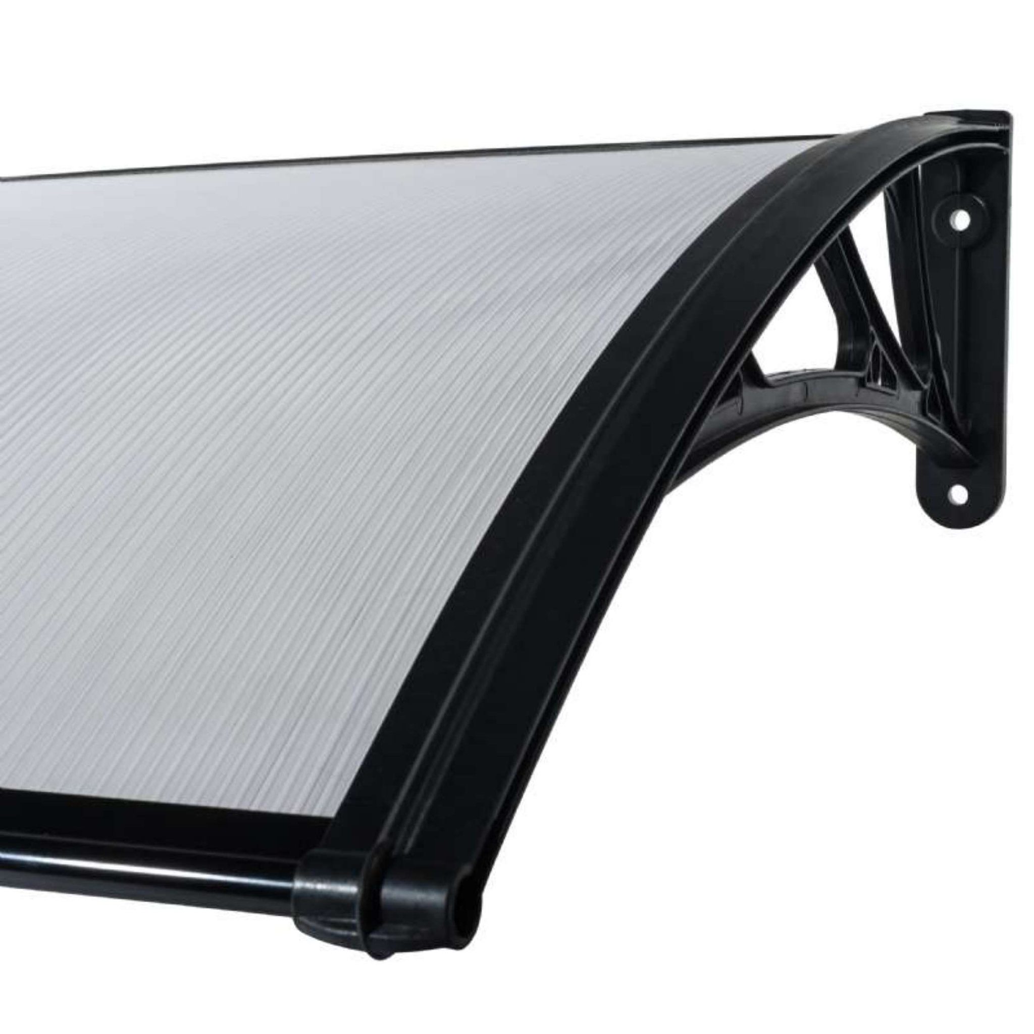 Voir la diapositive 2 :  Marquise en polycarbonate 2 panneaux Werkapro  80 x 240 cm