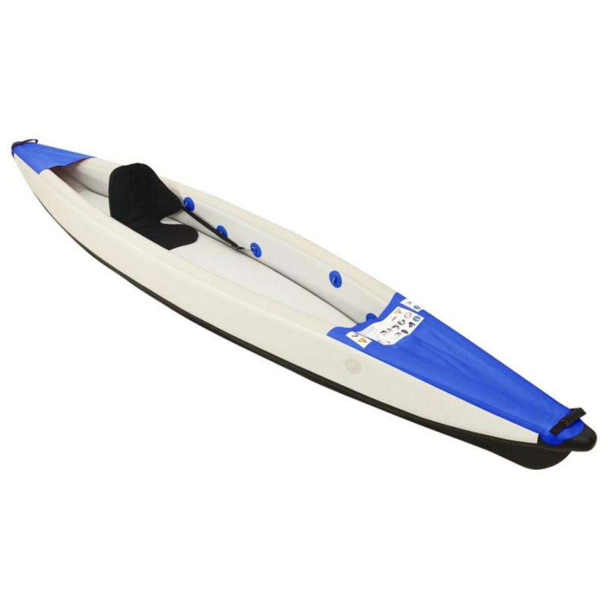VIDAXL Kayak gonflable bleu 375x72x31 cm polyester