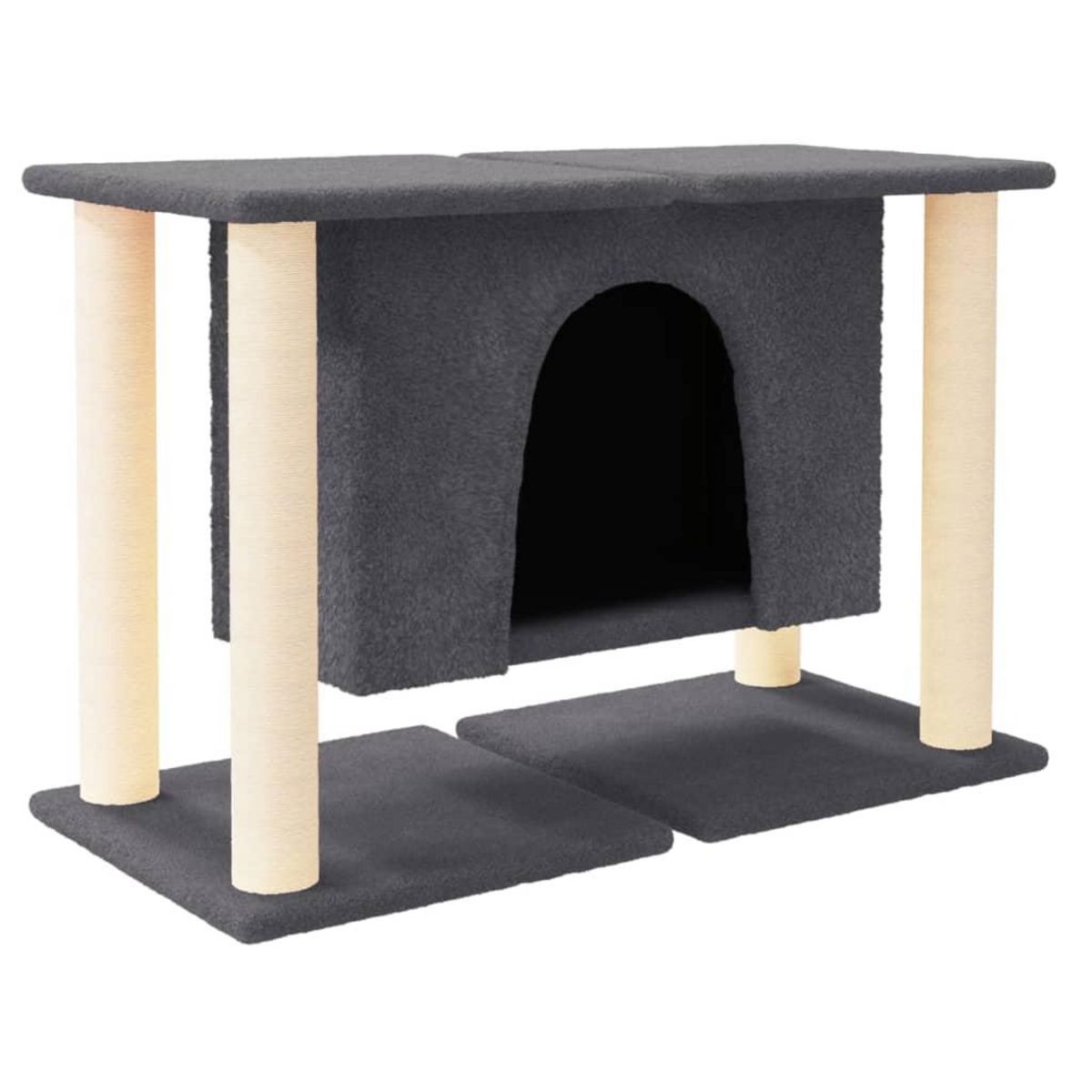 VIDAXL Arbre a chat avec griffoirs en sisal Gris fonce 50 cm