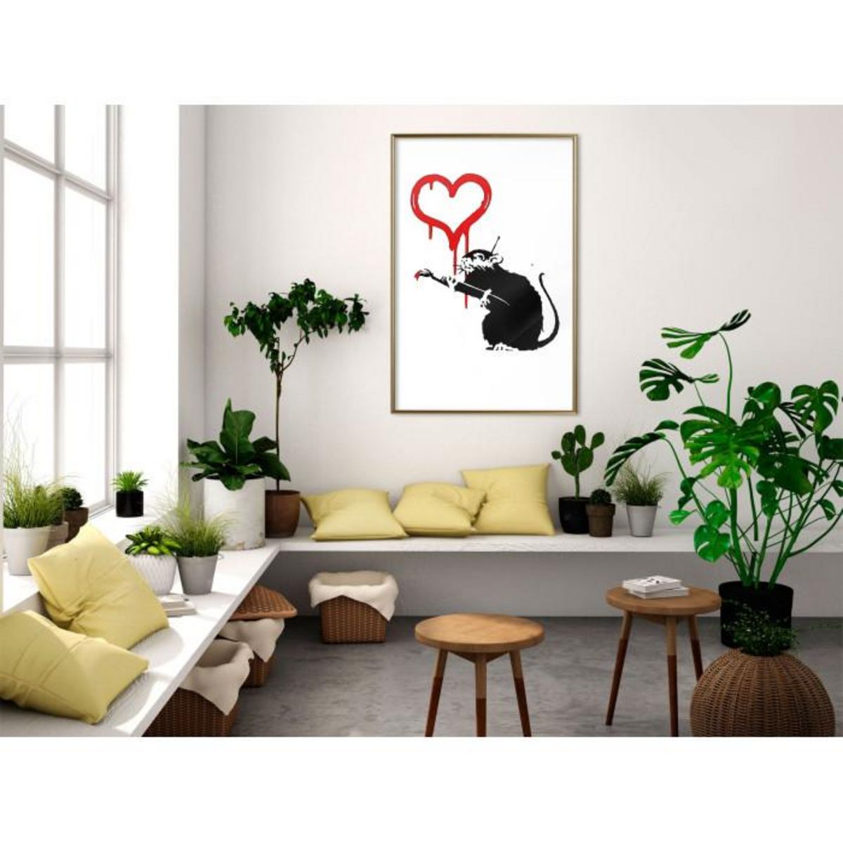Paris Prix Affiche Murale Encadrée  Banksy Love Rat