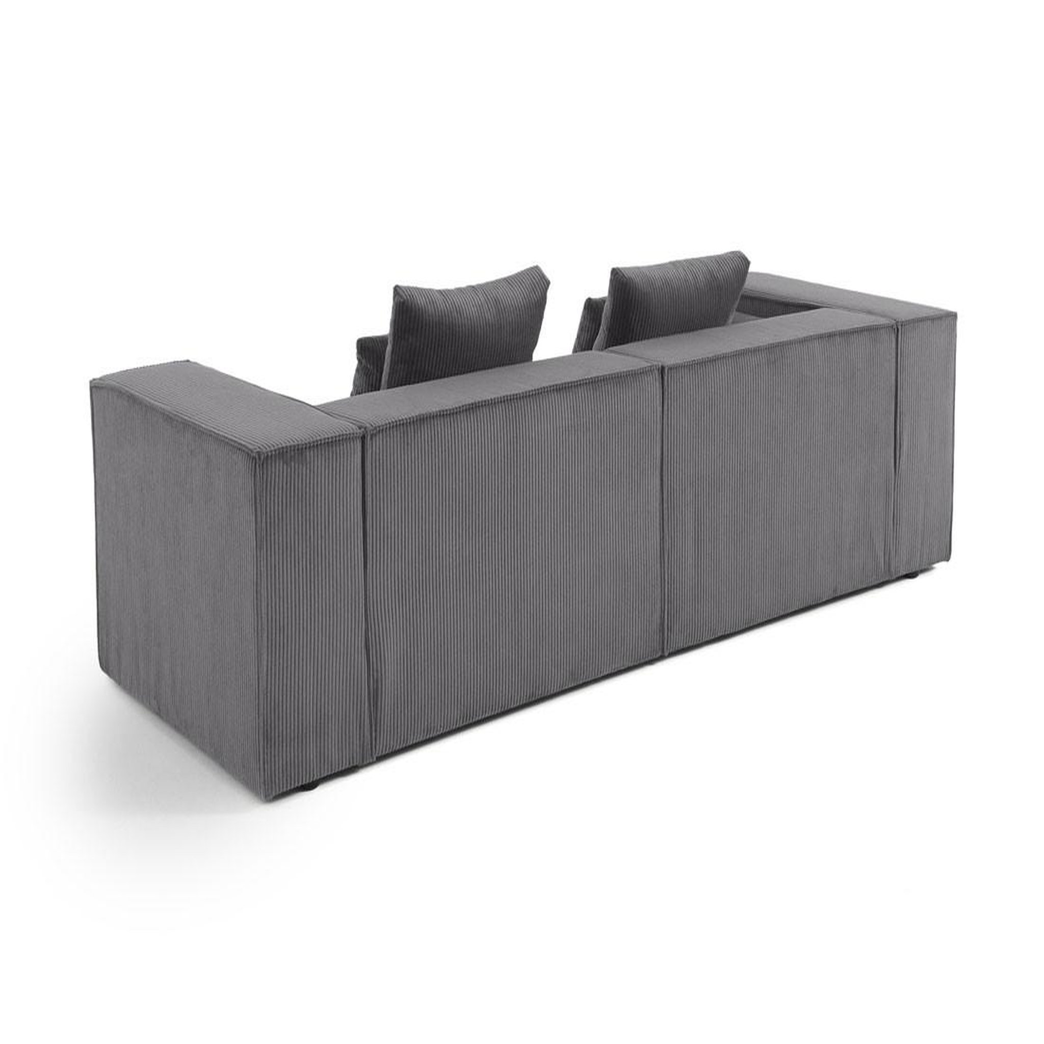Voir la diapositive 4 : BEST MOBILIER Colombine - canapé modulable droit - 2 places - en velours côtelé