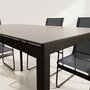 Voir la diapositive 3 : BEST MOBILIER Murillo - ensemble table et chaises de jardin - 6 personnes - noir et gris