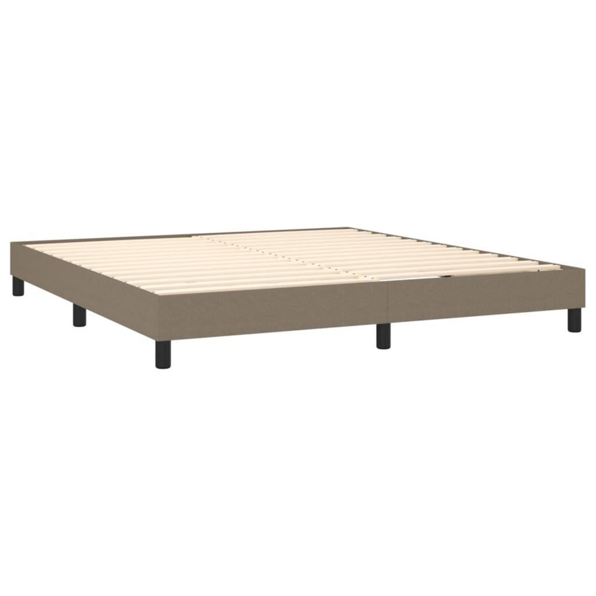 VIDAXL Sommier a lattes de lit avec matelas Taupe 180x200 cm Tissu