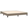 Voir la diapositive 4 : VIDAXL Sommier a lattes de lit avec matelas Taupe 180x200 cm Tissu