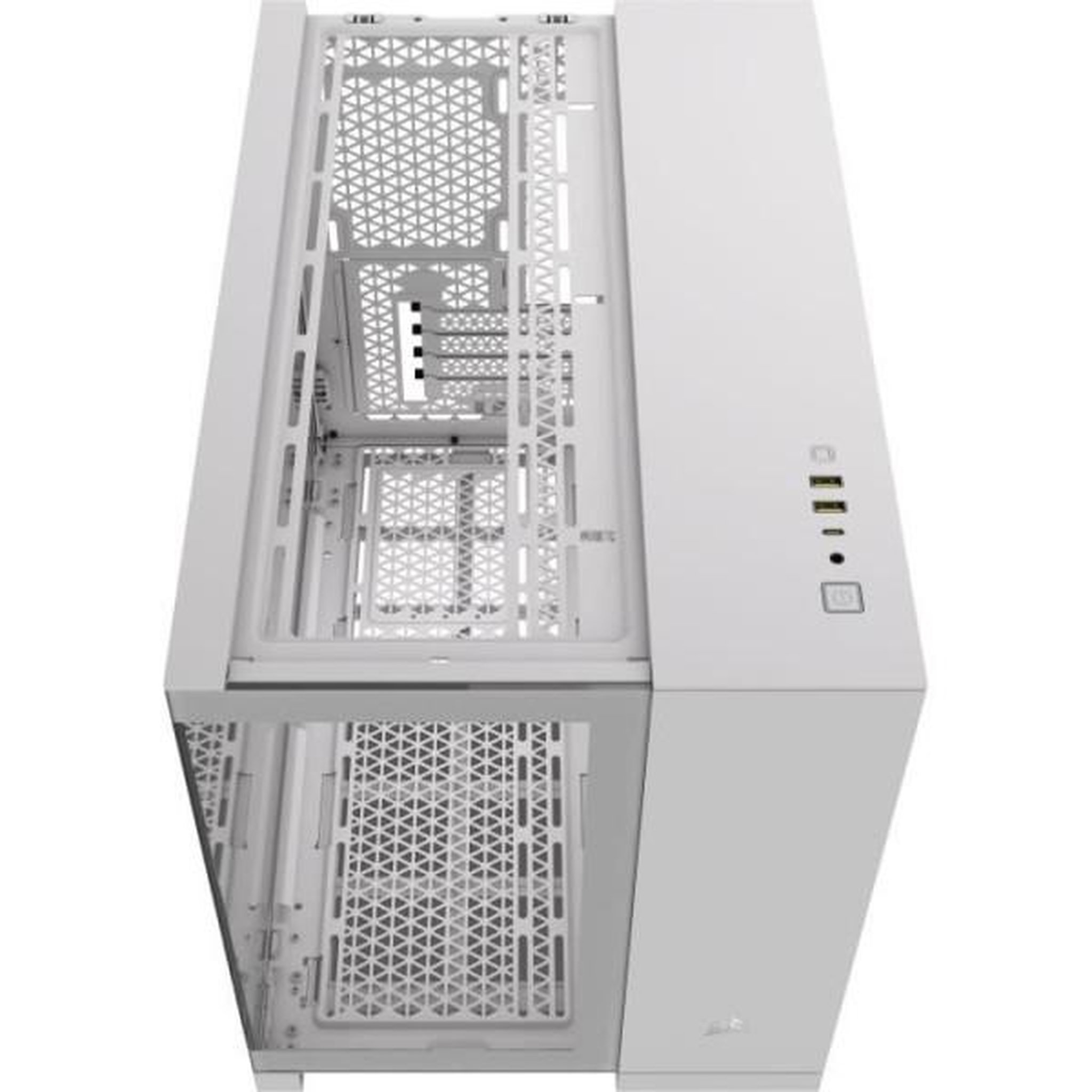 Voir la diapositive 6 : Corsair Boîtier pc - corsair - 2500x tempered glass micro atx dual chamber - blanc