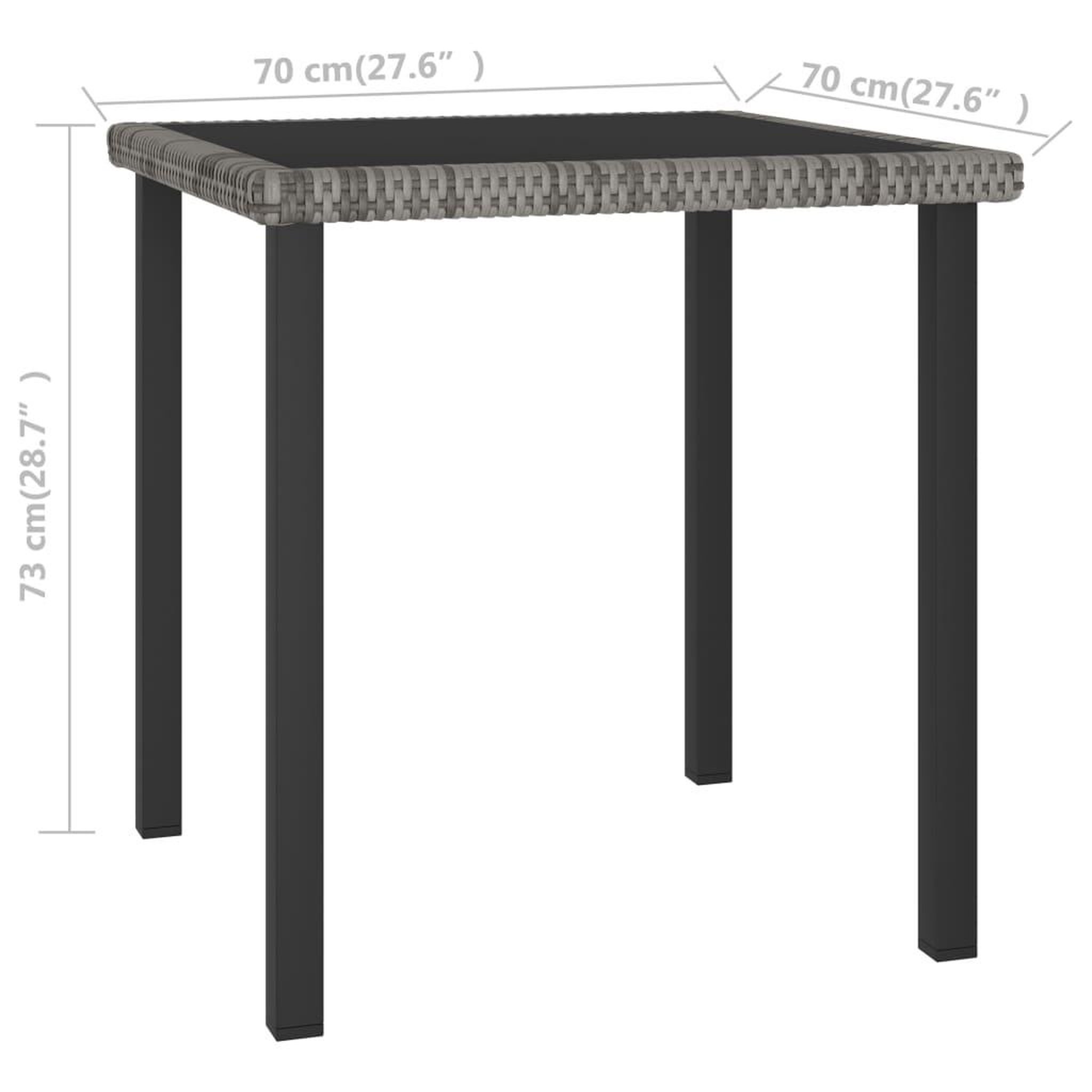 Voir la diapositive 6 : VIDAXL Ensemble a manger de jardin 5 pcs Resine tressee Gris