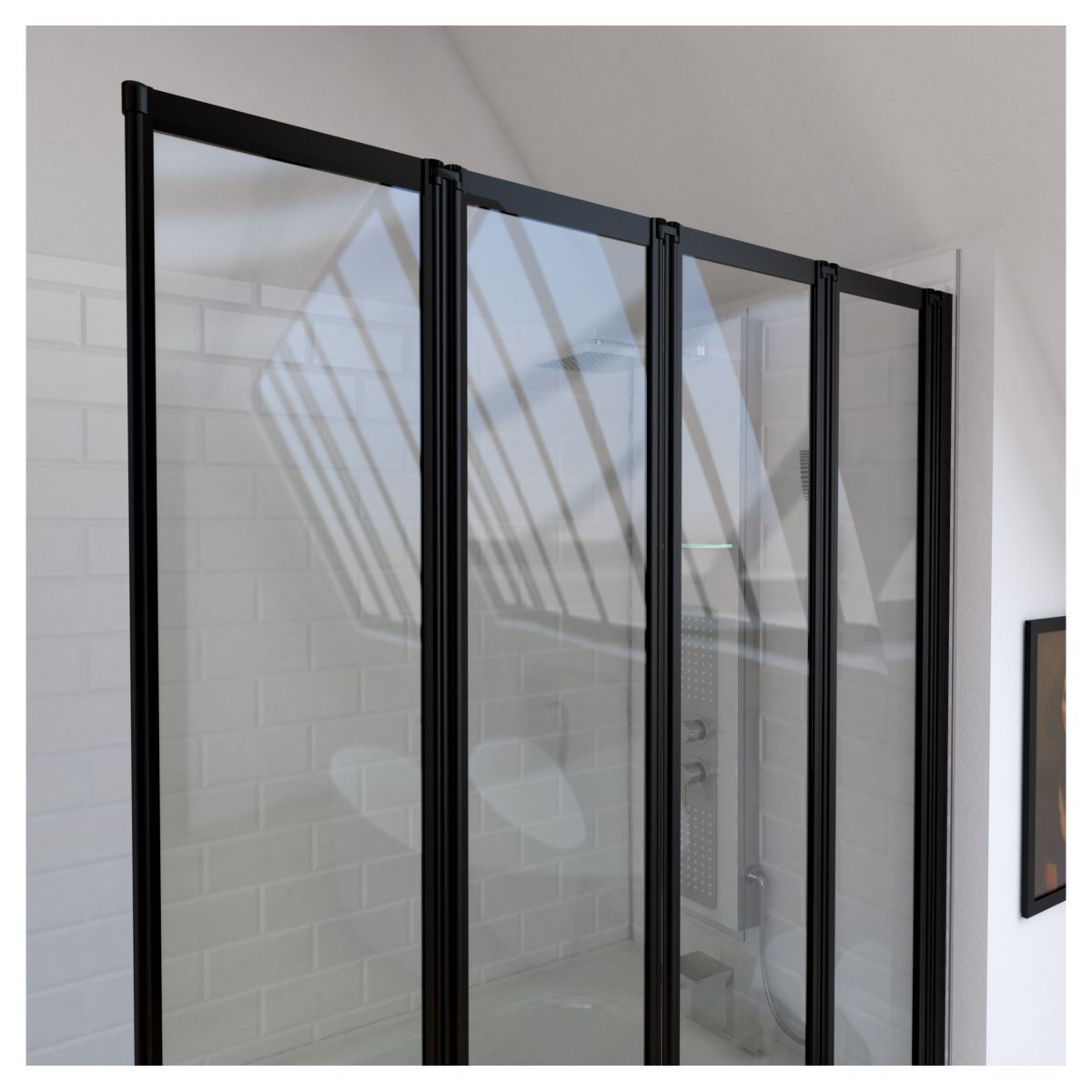 Pare baignoire QUATRO BLACK