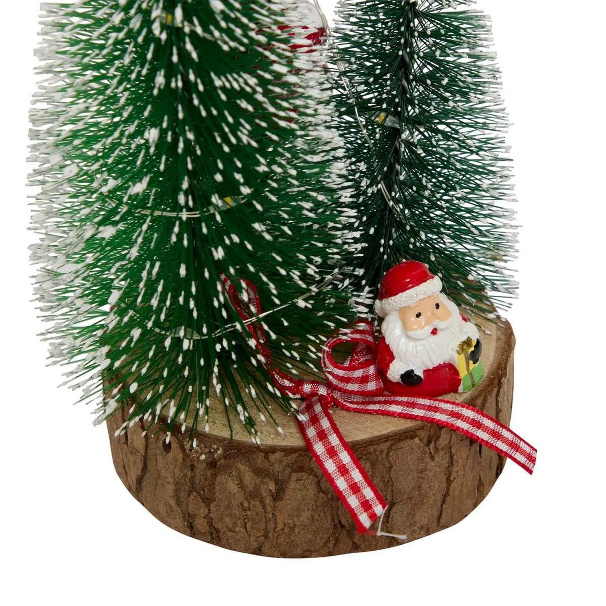 Voir la diapositive 2 : FEERIC LIGHT & CHRISTMAS Décoration sapin lumineux led  père noël  25cm vert
