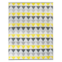 Voir la diapositive 1 : ID MARKET Tapis extérieur SARI triangles gris et jaune 270 x 370 CM