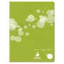 AUCHAN Cahier piqué polypro 24x32cm 96 pages grands carreaux Seyes vert motif ronds