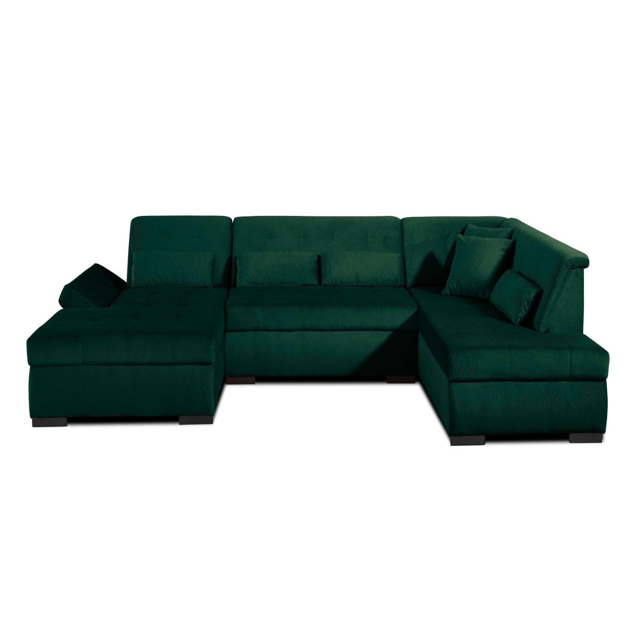 Voir la diapositive 5 : LISA DESIGN Vermont - canapé panoramique d'angle droit - 7 places - xxl - en velours