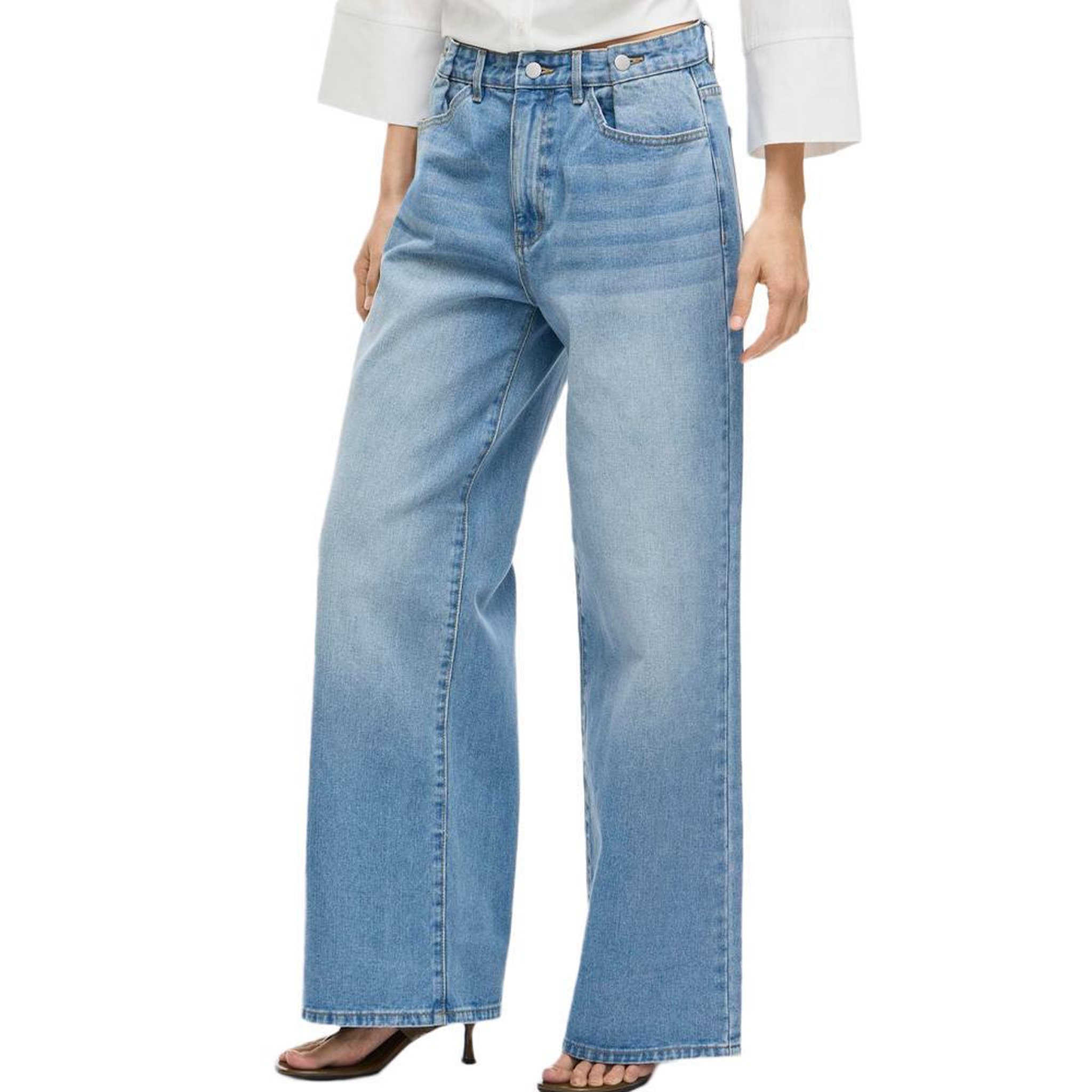 Vila Jean Loose Bleu Femme Vila Vihelia. Coloris disponibles : Bleu