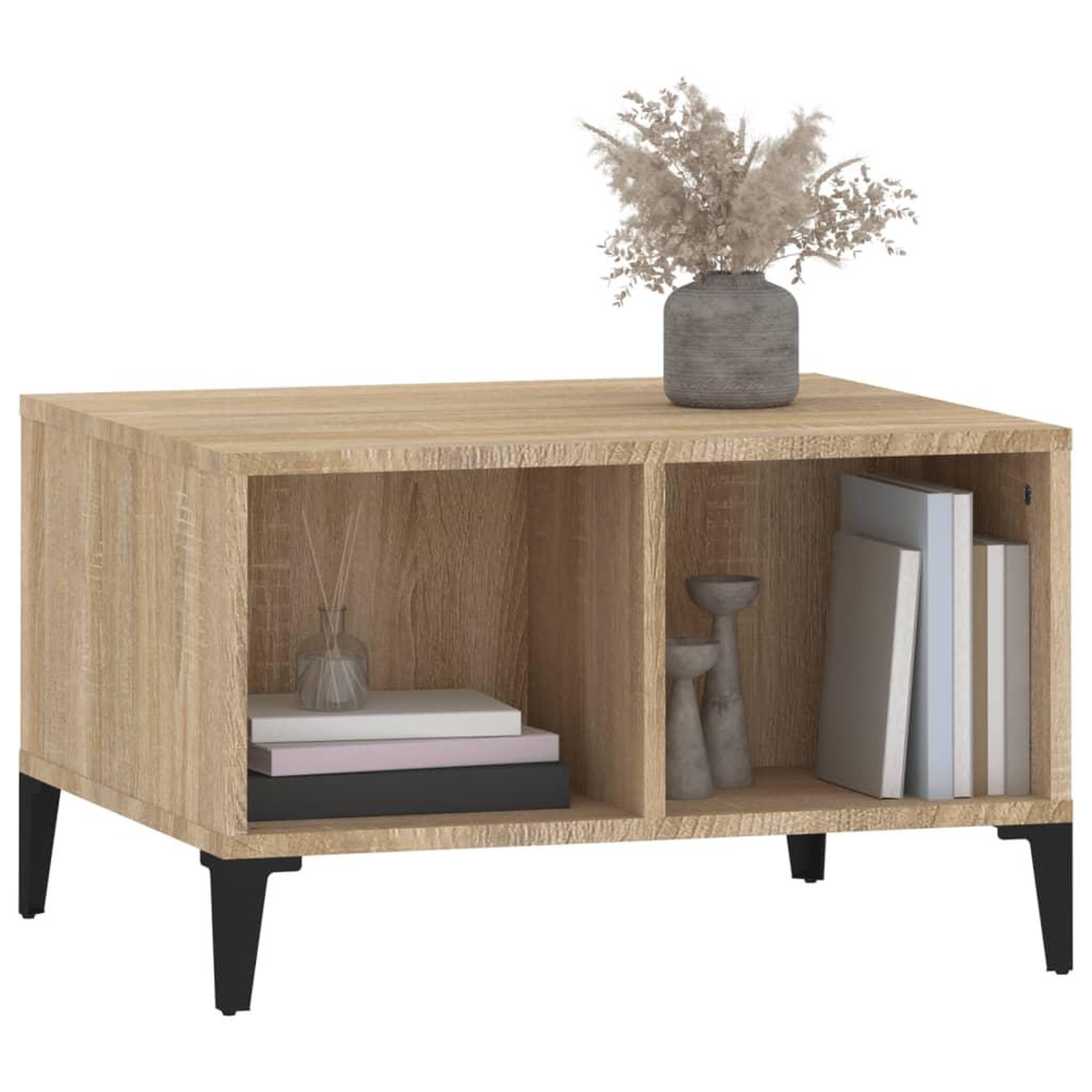 Voir la diapositive 4 : VIDAXL Table basse Chene sonoma 60x50x36,5 cm Bois d'ingenierie