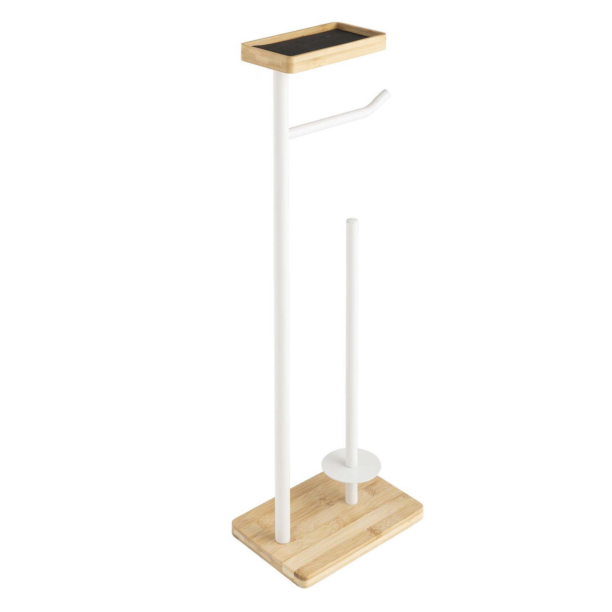 DOUCEUR D'INT�RIEUR Dérouleur de papier wc en bambou avec porte-téléphone - blanc