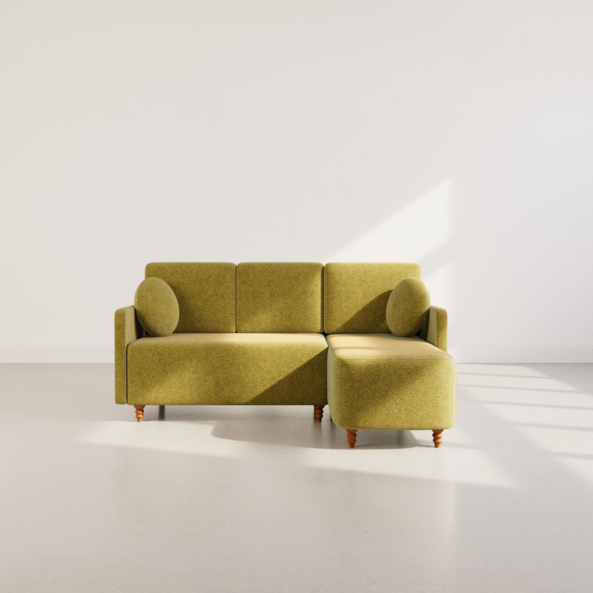 BEST MOBILIER Calypso - canapé d'angle réversible 4 places convertible avec coffre en tissu