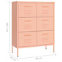 Voir la diapositive 6 : VIDAXL Armoire a tiroirs Rose 80x35x101,5 cm Acier