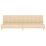 Voir la diapositive 4 : VIDAXL Canape-lit a 2 places creme tissu
