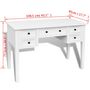 Voir la diapositive 6 : VIDAXL Bureau blanc a 5 tiroirs