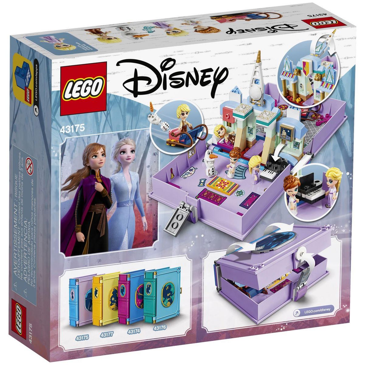 LEGO Disney Princesses 43175-Les Aventures d'Anna et Elsa dans un Livre de Contes