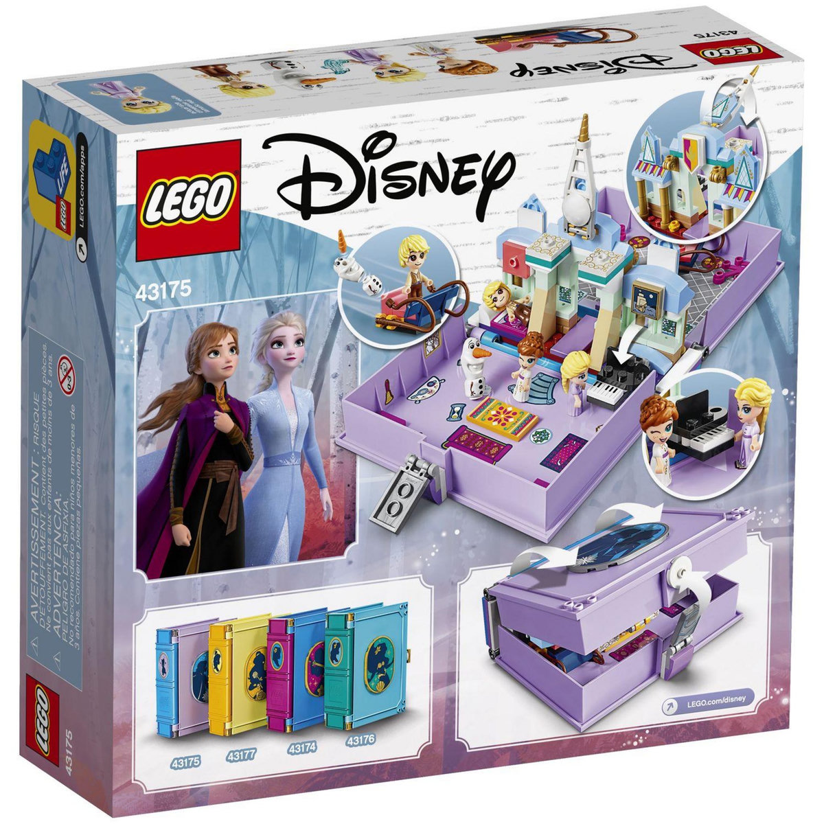LEGO Disney Princesses 43175-Les Aventures d'Anna et Elsa dans un Livre de Contes