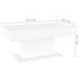 Voir la diapositive 6 : VIDAXL Table basse blanc 96x50x45 cm bois d'ingenierie