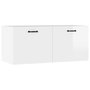 Voir la diapositive 2 : VIDAXL Armoire murale blanc brillant 80x36,5x35 cm bois d'ingenierie