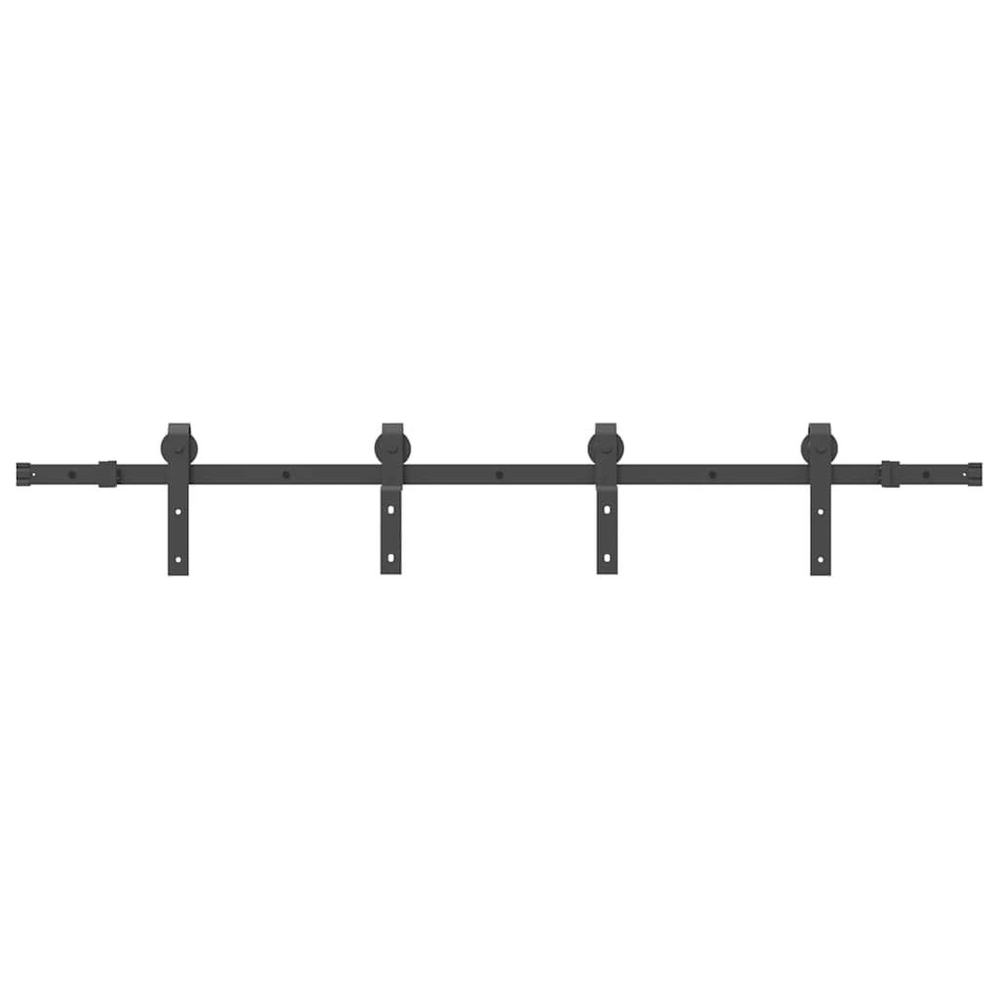 Voir la diapositive 2 : VIDAXL Kit de quincaillerie de porte coulissante 183 cm Acier Noir